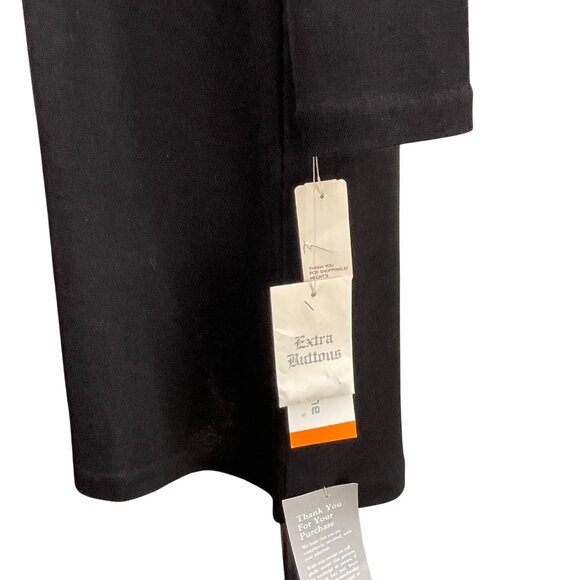 Vintage Liz Claiborne Black Beaded Sweater Dress Size Med u  Knee Length Modest - Picture 5 of 14